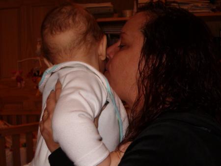 Me playing with my Mom's sister