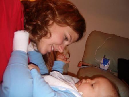 Me on Coralie's lap